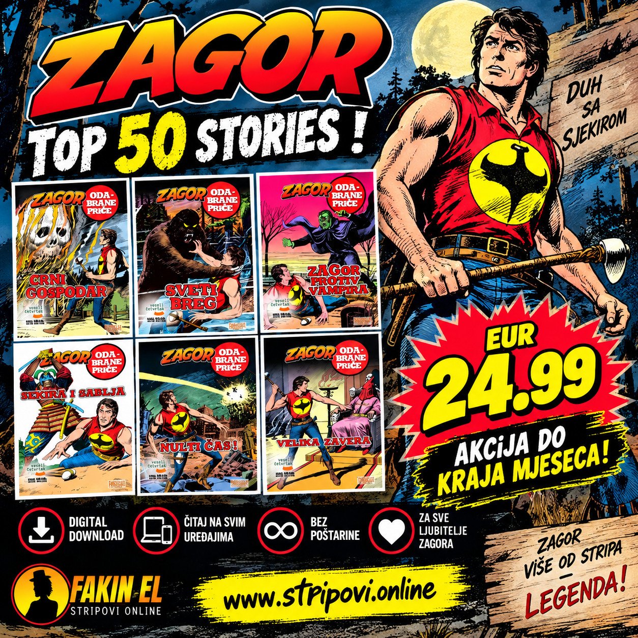ZAGOR Odabrane Price 01-50 - TOP STRIPOVI Digital Download 1 Stripovi Online ZAGOR Odabrane Price 01-50 - TOP STRIPOVI Digital Download