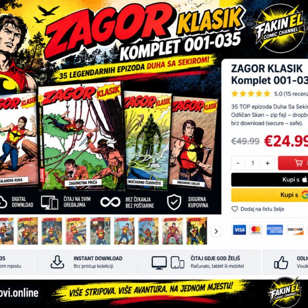 Home 41 Stripovi Online ZAGOR KLASIK I Komplet 001-035