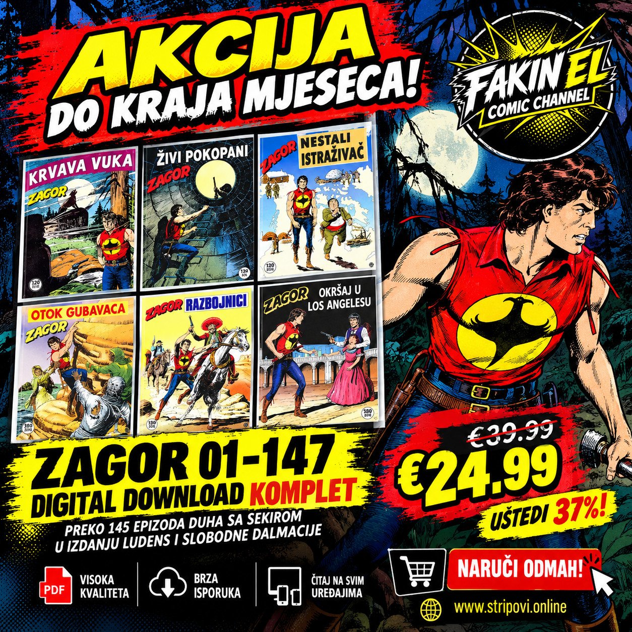 ZAGOR 01-147 Digital Download Komplet ! 1 Stripovi Online ZAGOR 01-147 Digital Download Komplet !